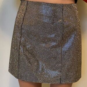 FRAME Silver mini Skirt